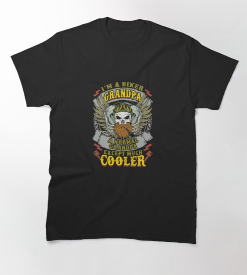 Bikergod Motorcycle I Am A Biker Grandpa T-shirt Design 2D Full Printed Sizes S - 5XL - NAKA334