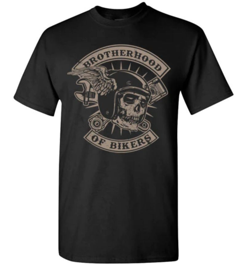 Bikergod Motorcycle Bortherhood Of Bikers T-shirt Design 2D Full Printed Sizes S - 5XL - NMA109