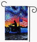 Bikergod Motorcycle 4th july independence day Garden Flag TLYA256