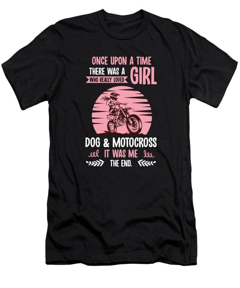 Bikergod Motorcycle A Girl who Really Loved Dog And Motocross T-shirt Design 2D Full Printed Sizes S - 5XL - NAXA97