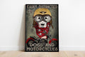 Bikergod Motorcycle Easily Distracted By Dogs And Motorcycles Poster NANA220