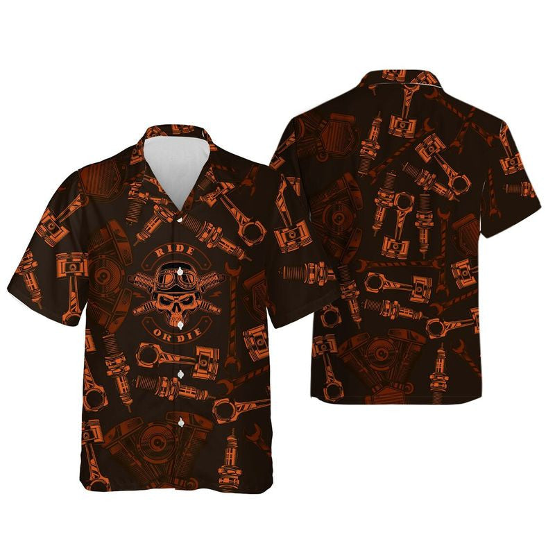 Bikergod Motorcycle Ride Or Die Hawaii Shirt Design 3D Full Printed Sizes S - 5XL NASA486