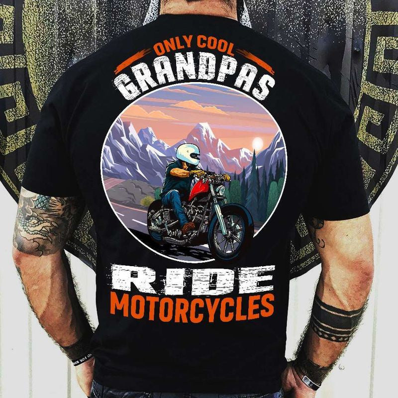Bikergod Motorcycle Only cool grandpas ride motorcycles T-shirt Design 2D Full Printed Sizes S - 5XL - NAIA199