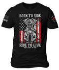 Bikergod Motorcycle Born to Ride Ride to Live T-shirt Design 2D Full Printed Sizes S - 5XL - NAVA343