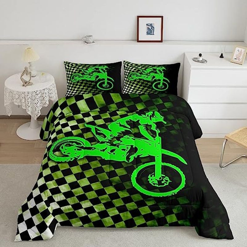 Bikergod Motorcycle Motocross Rider Bedding Set Cover Design 3D - NAIA377