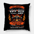 Bikergod Motorcycles I'm A Grumpy Old Man I Was Born In March Pillow Case Design 3D Full Printed NANA237
