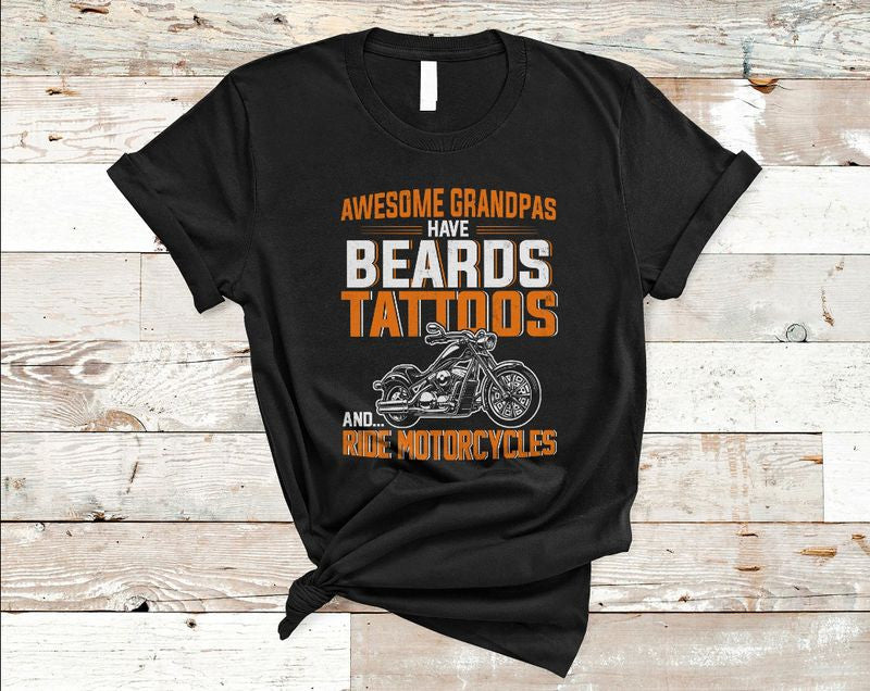 Bikergod Motorcycle Awesome Grandpas Ride Motorcycles T-shirt Design 2D Full Printed Sizes S - 5XL - NARA537