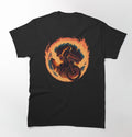 Bikergod Motorcycle Skull rider in the flames T-shirt Design 2D Full Printed Sizes S - 5XL - NAHA429