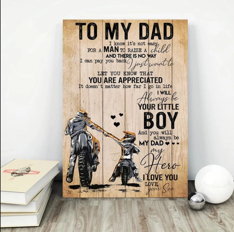 Bikergod Motorcycle Father's Day Gifts For Dad From The Son Poster NAXA500