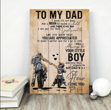 Bikergod Motorcycle Father's Day Gifts For Dad From The Son Poster NAXA500