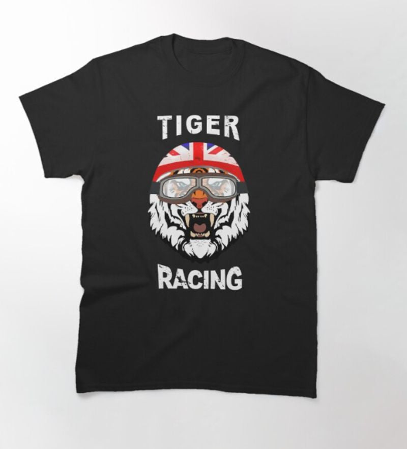 Bikergod Motorcycles Tiger Racing T-shirt Design 2D Full Printed Sizes S - 5XL - NAGA560