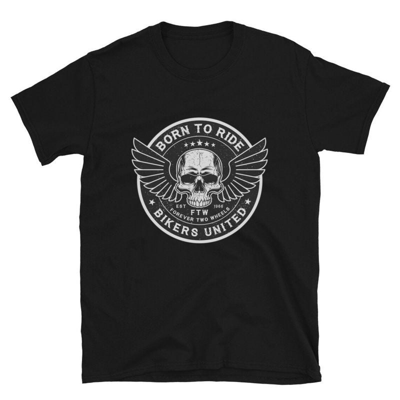 Bikergod Motorcycle Born To Ride T-shirt Design 2D Full Printed Sizes S - 5XL - NAVA391