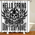 Bikergod Motorcycle Hello Spring Don't Stay Home Bathroom Decor Set NMQI110