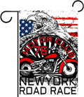 Bikergod Motorcycle NewYork Road Race 4th july independence day Garden Flag TLYA290