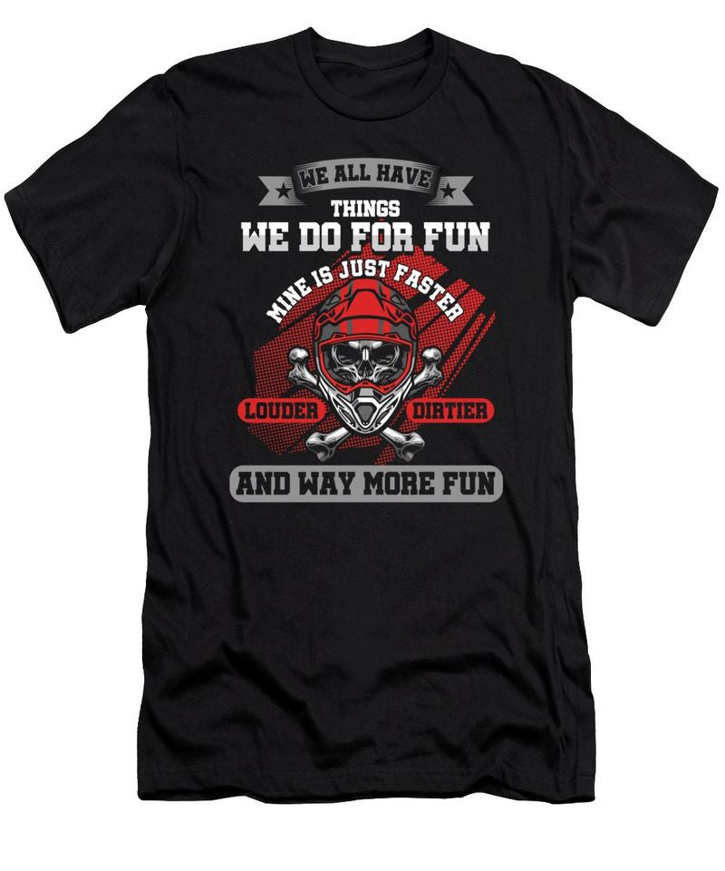 Bikergod Motorcycle We Do for Fun T-shirt Design 2D Full Printed Sizes S - 5XL - NAXA176