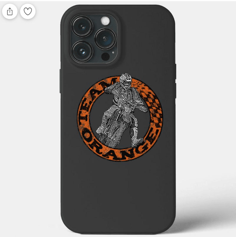 Bikergod Motorcycle Biker Team Orange Phone Case Cover NMPC002