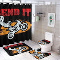 Bikergod Motorcycle Send It Bathroom Decor Set NMBR12