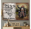 Bikergod Motorcycle This Is Us Motorcycle Couple Custom Names Poster NANA91