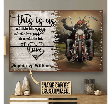 Bikergod Motorcycle This Is Us Motorcycle Couple Custom Names Poster NANA91