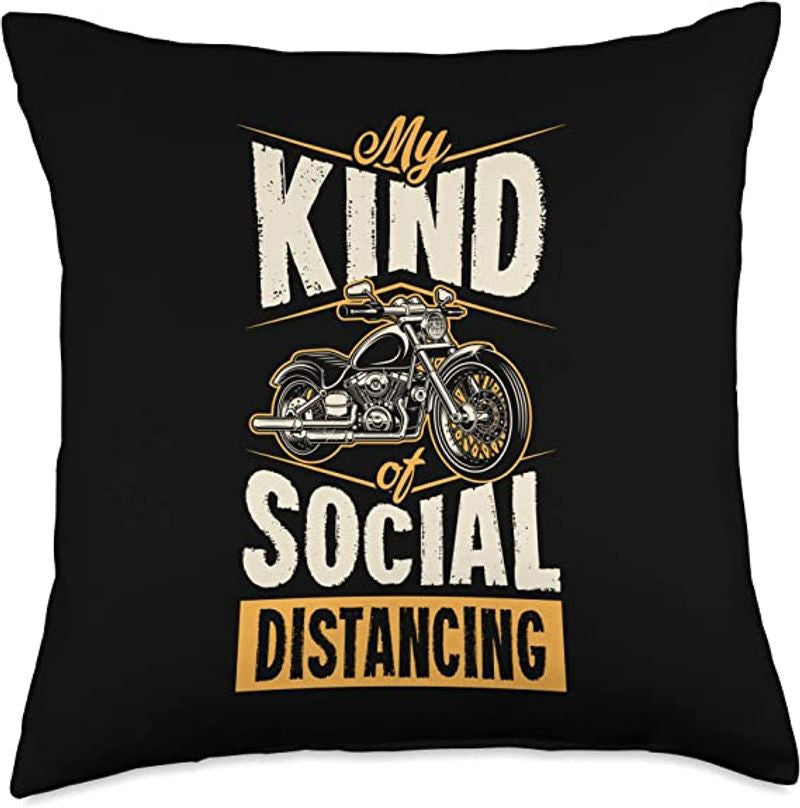 Bikergod Motorcycles My Kind of Social Distancing Pillow Case Design 3D Full Printed NANA279