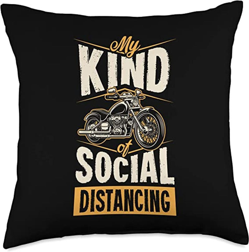 Bikergod Motorcycles My Kind of Social Distancing Pillow Case Design 3D Full Printed NANA279
