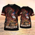Bikergod Motorcycle American Eagle Motocycle Biker T-shirt Design 3D Full Printed Sizes S - 5XL - NASA454