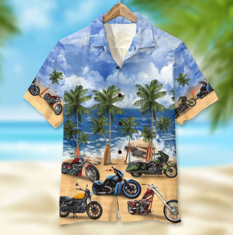 Bikergod Motorcycle Hawaii Shirt Design 3D Full Printed Sizes S - 5XL NAIA322