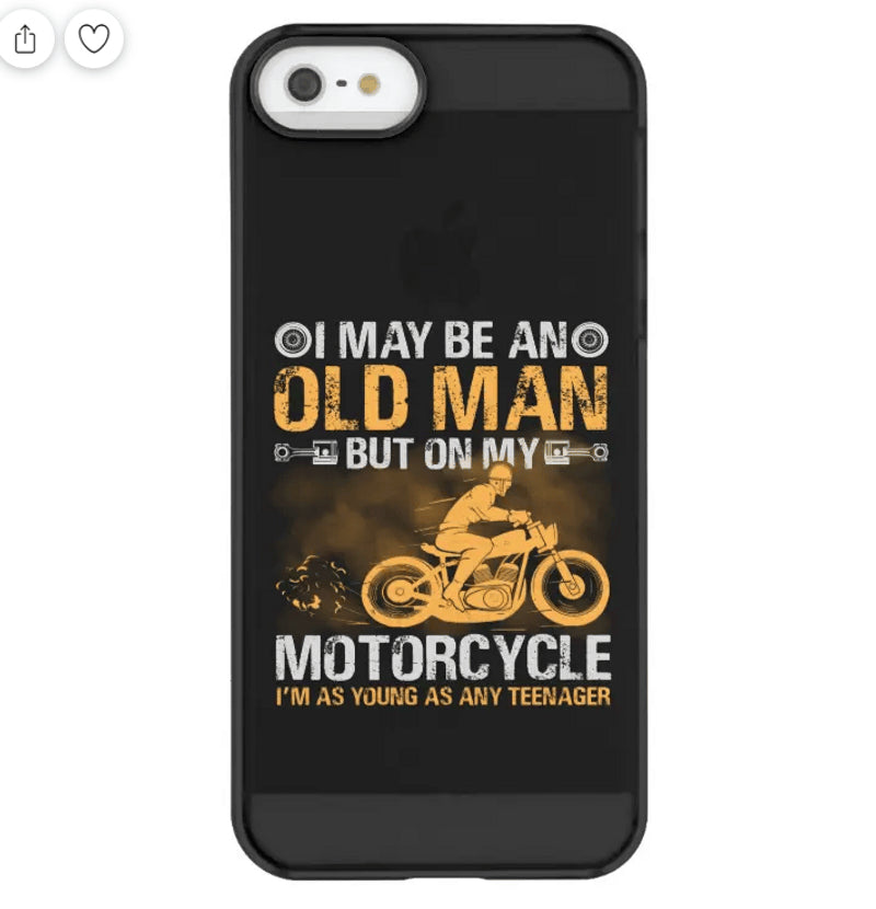 Bikergod Motorcycle Biker I May Be An Old Man Phone Case Cover NMPC010