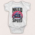 Bikergod Motorcycle I Feel The Need For Speed COTTON Baby Onesie Bodysuit NAYA415
