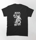 Bikergod Motorcycle Old Man With A Dirt Bike T-shirt Design 2D Full Printed Sizes S - 5XL - NAUA263