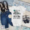 Bikergod Motorcycle I'm Going For A Ride With Daddy COTTON Baby Onesie Bodysuit NAYA420