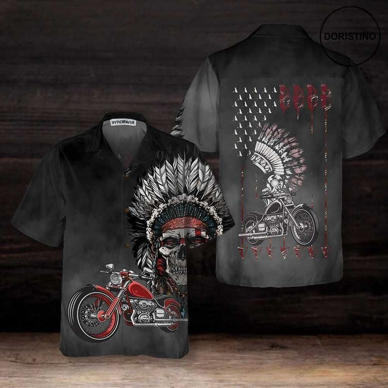 Bikergod Motorcycle Skull Biker Hawaii Shirt Design 3D Full Printed Sizes S - 5XL NASA466