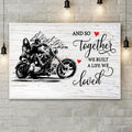 Bikergod Motorcycle together we built a life we loved Biker Couple Poster NANA201
