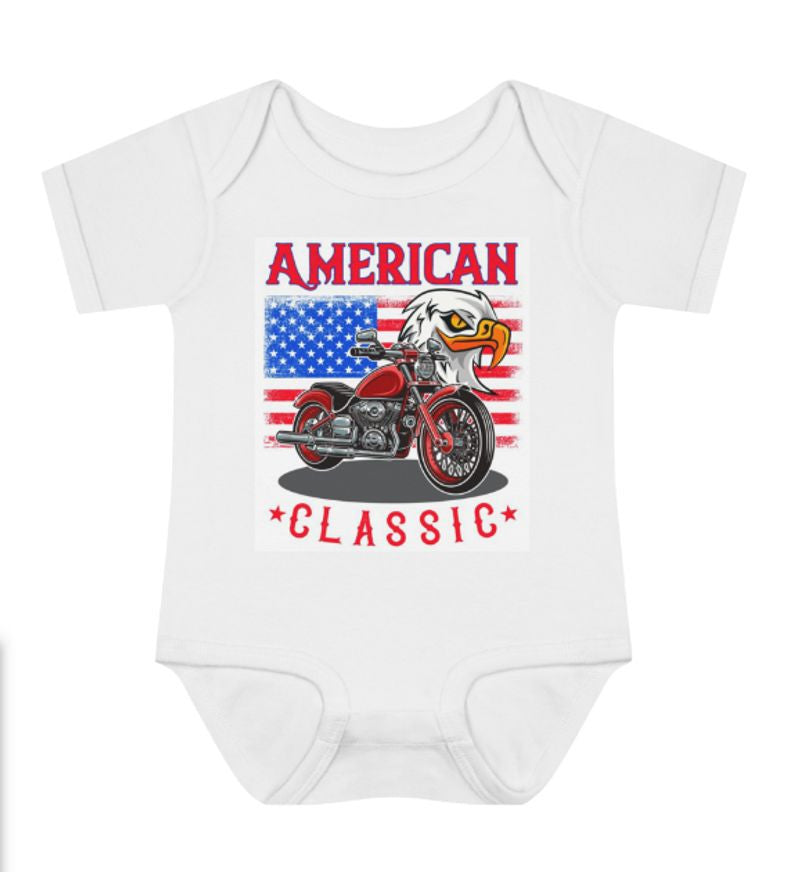 Bikergod Motorcycle American Classic COTTON Baby Onesie Bodysuit NAXA70A
