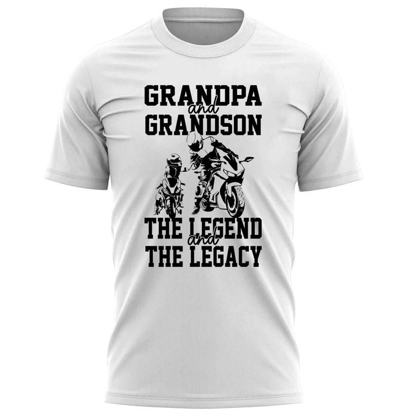 Bikergod Motorcycle Grandpa And Grandson T-shirt Design 2D Full Printed Sizes S - 5XL - NAYA394