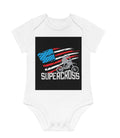 Bikergod Motorcycle Fourth of July Independence Day COTTON Baby Onesie Bodysuit NAXA72A