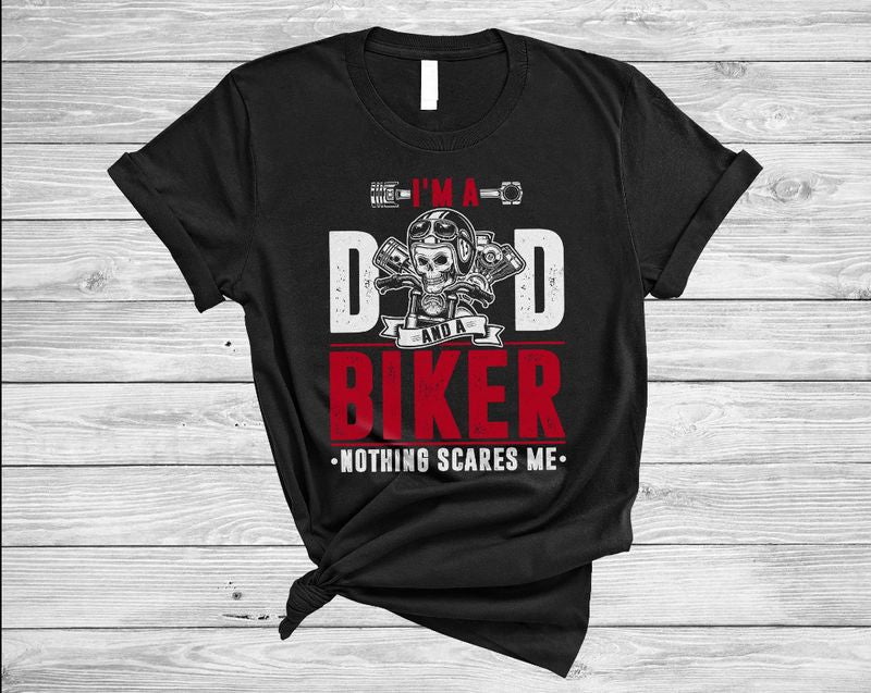 Bikergod Motorcycle I AM A Biker Dad T-shirt Design 2D Full Printed Sizes S - 5XL - NARA528