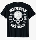 Bikergod Motorcycles Live Fast Ride Faster T-shirt Design 2D Full Printed Sizes S - 5XL - NAGA401