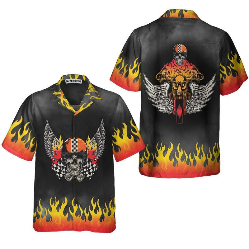 Bikergod Motorcycle Two Wheels Forever Hawaii Shirt Design 3D Full Printed Sizes S - 5XL NASA496
