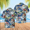 Bikergod Motorcycle Motobike Dirt Bike Hawaii Shirt Design 3D Full Printed Sizes S - 5XL NAIA374