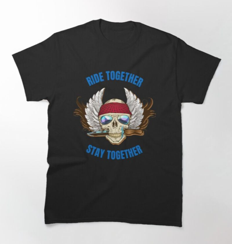 Bikergod Motorcycle Ride Together Stay Together T-shirt Design 2D Full Printed Sizes S - 5XL - NAHA404
