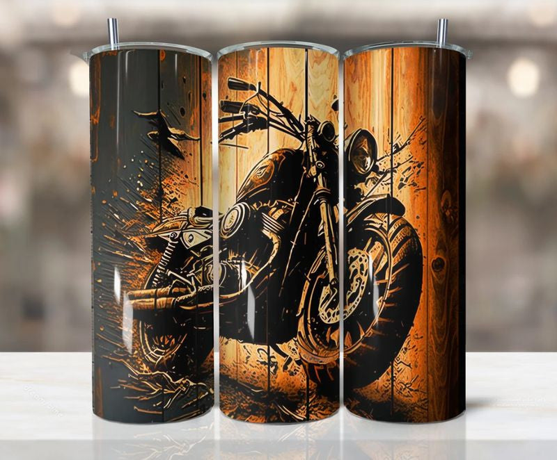 Bikergod Motorcycle Stainless Steel 20 Oz Straight Cup- NAIA355