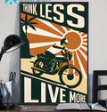 Bikergod Motorcycle Think Less Live More Biker Vintage Poster NANA252