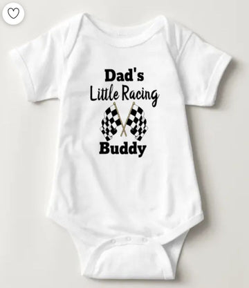 Bikergod Motorcycle Dad's little racing buddy COTTON Baby Onesie Bodysuit NAZA291