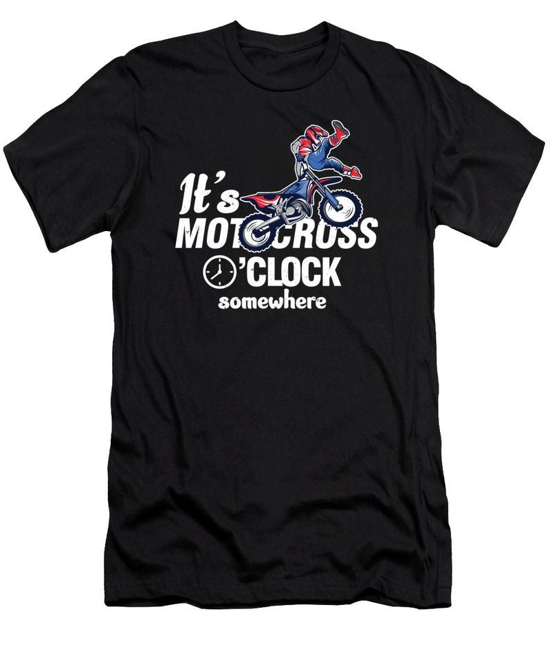 Bikergod Motorcycle It's Motocross Clock Somewhere T-shirt Design 2D Full Printed Sizes S - 5XL - NAXA140