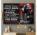 Bikergod Motorcycle Crazy Biker Motorcycle Couple Custom Names Poster NANA112