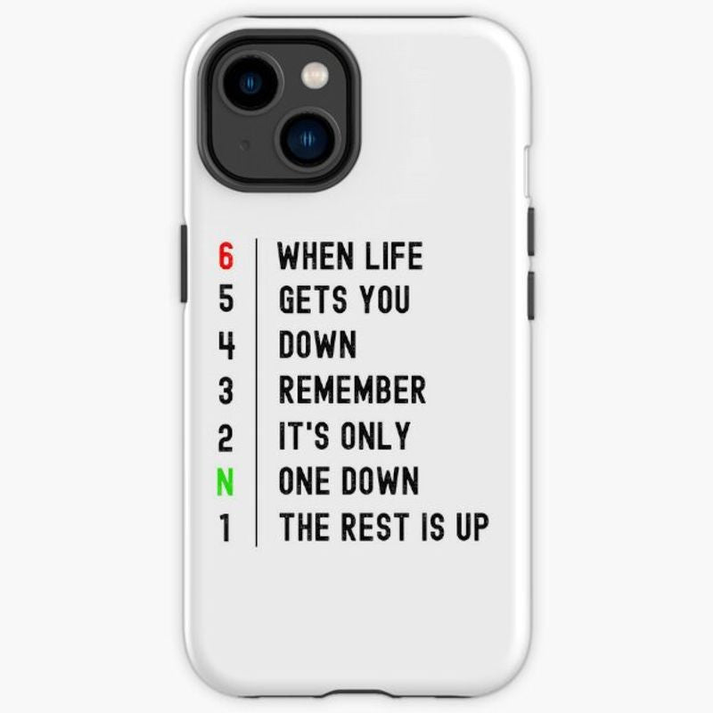 Bikergod Motorcycle Biker 1N23456 When Life Gets Down Remember It's Only One Down The Rest Is Up Phone Case Cover TLWA180