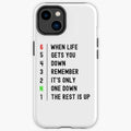 Bikergod Motorcycle Biker 1N23456 When Life Gets Down Remember It's Only One Down The Rest Is Up Phone Case Cover TLWA180