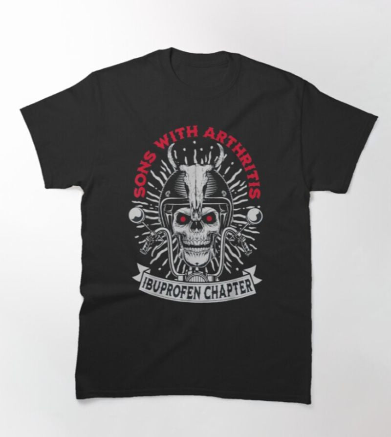 Bikergod Motorcycle sons with arthritis ibuprofen chapter T-shirt Design 2D Full Printed Sizes S - 5XL - NAHA407