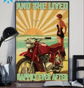 Bikergod Motorcycle And She Lived Happily Ever After Vintage Poster NANA254
